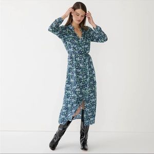 J Crew Button-Front Midi Dress in Fauna Floral Size 6 worn once